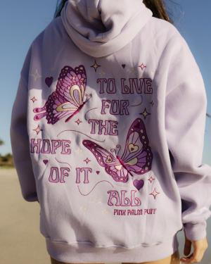 To Live For the Hope of it All Hoodie in Lilac
